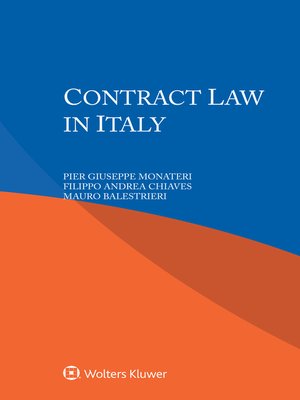 cover image of Contract Law in Italy
